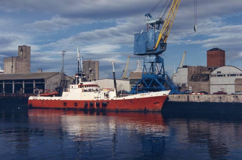 Colour Photograph Showing Standby Vessel GRAMPIAN FURY In Aberdeen Harbour, Starboard View