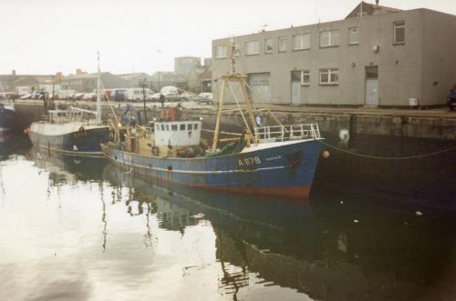 Colour Photograph Showing The Fishing Vessel 'isadale' A678 In Aberdeen Harbour, Starboard View