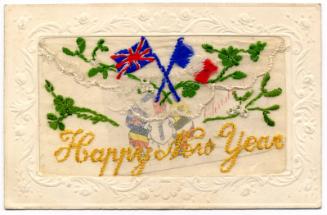 Embroidered Postcard" "Happy New Year"