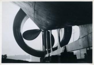 black and white photograph of steam tug Howard Smith under construction