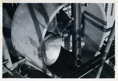 black and white photograph of steam tug Howard Smith under construction