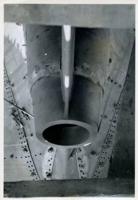 black and white photograph of steam tug Howard Smith under construction