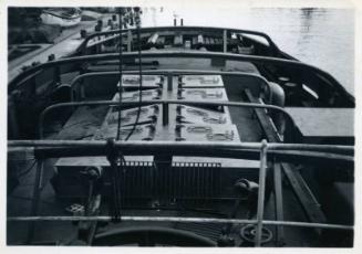 black and white photograph of steam tug Howard Smith under construction