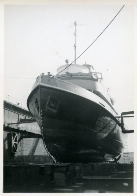 black and white photograph of steam tug Howard Smith under construction