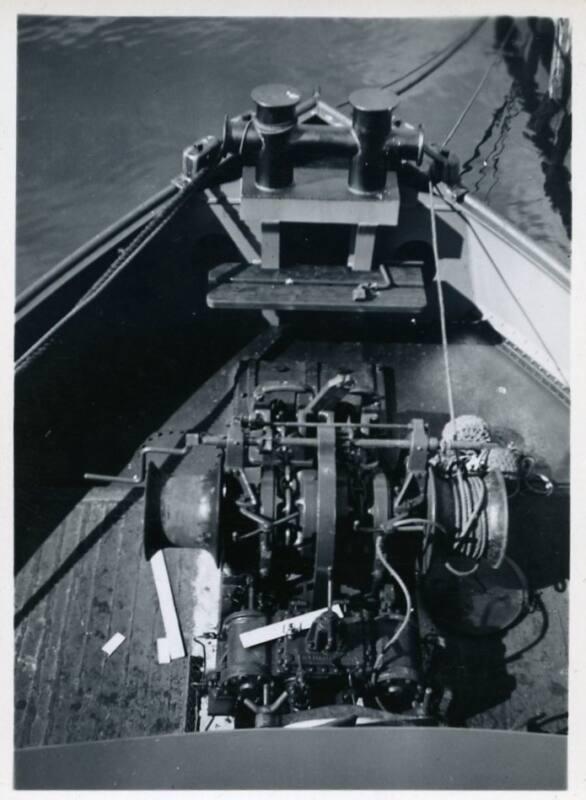 black and white photograph of steam tug Howard Smith under construction