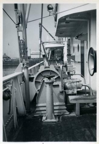 black and white photograph of diesel trawler Cape St Mary under construction