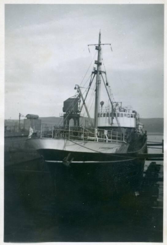 black and white photograph of trawler Lammermuir