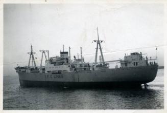 black and white photograph of Bow Santos