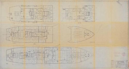 RMS St. Helena (1000) St Helena Replacement General Arrangement 'B' Forecastle, 'A', Promenade, and Boat Decks