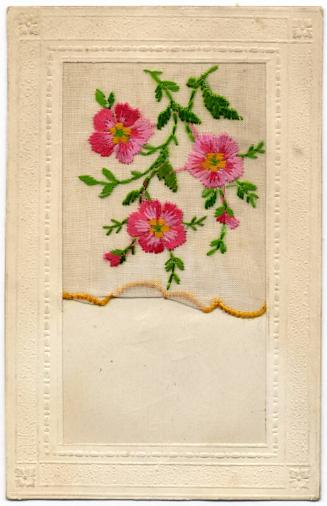 Embroidered Postcard: Floral