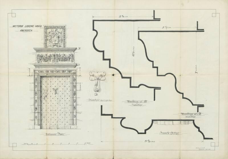 Drawings For The Doorway Of The Victoria Lodging House