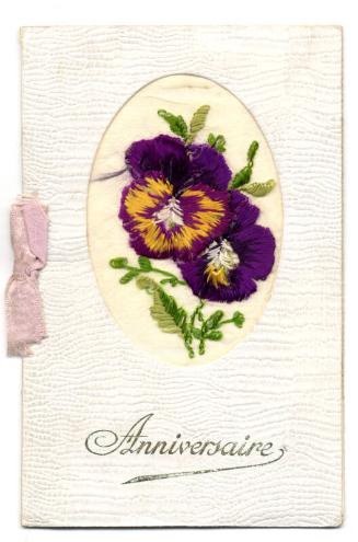 Embroidered Anniversary Card