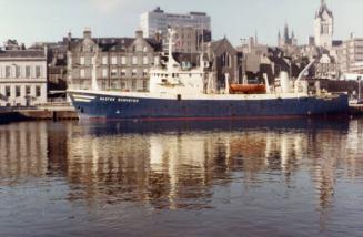 Colour Photograph Showing The Survey Vessel MASTER SURVEYOR In Aberdeen Harbour, Upper Dock