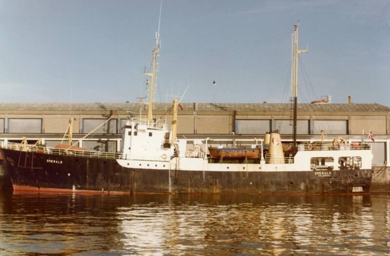 Colour Photograph Showing Norwegian Vessel 'emerald' In Aberdeen Harbour