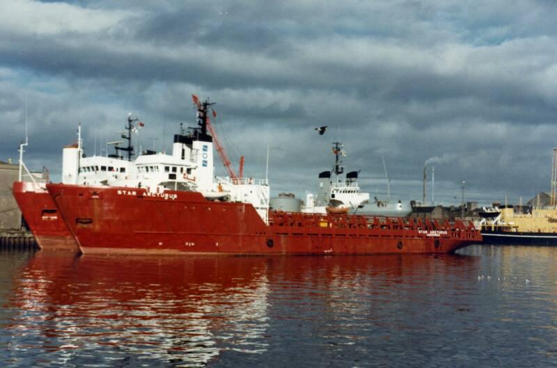 Colour Photograph Showing The Supply Vessel 'star Arcturus' In Aberdeen Harbour