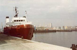 Colour Photograph Showing The Supply Vessel 'Star Altair' In Aberdeen Harbour