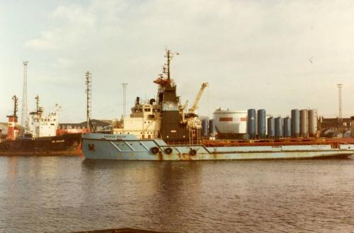 Colour Photograph Showing The Supply Vessel 'Maersk Ruler' In Aberdeen Harbour