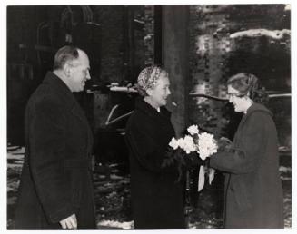 Black and white photographs Showing Launch Of The Collier 'ewell' Built At Hall Russell In 1958