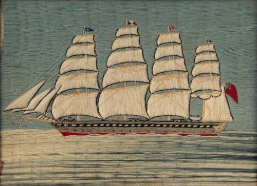 Handsewn Picture 4 Masted Barque - Jessie