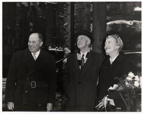 Black and white photographs Showing Launch Of The Collier 'ewell' Built At Hall Russell In 1958