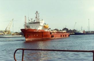 Colour Photograph showing the Supply Vessel 'Balder Grip' in Aberdeen Harbour