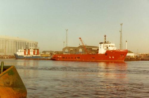 Colour Photograph Showing Supply Vessel 'Star Vega' In Aberdeen Harbour