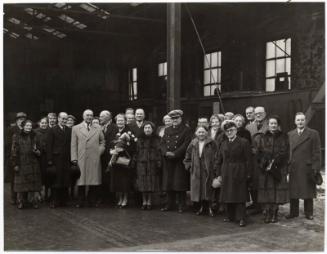 Black and white photographs Showing Launch Of The Collier 'ewell' Built At Hall Russell In 1958