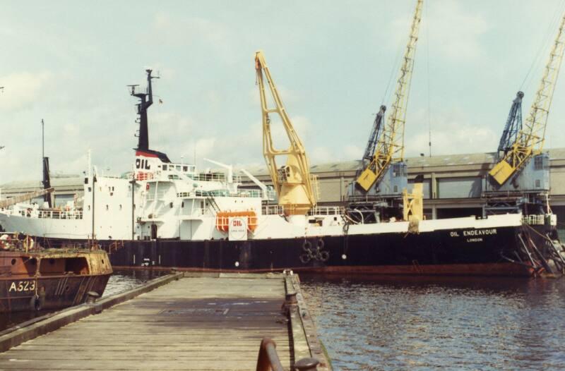 Colour Photograph Showing Vessel 'Oil Endeavour' In Aberdeen Harbour