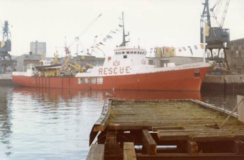 Colour Photograph Showing Rescue Standby Vessel SEABOARD INTEGRITY In Aberdeen Harbour