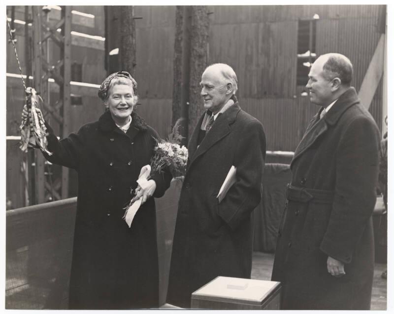 Black and white photographs Showing Launch Of The Collier 'ewell' Built At Hall Russell In 1958