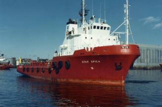 Colour Photograph Showing Standby Vessel 'Star Spica' In Aberdeen Harbour