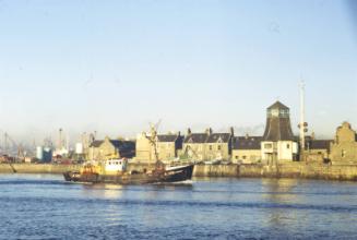 colour slide showing the trawler W R Deeside in Aberdeen harbour