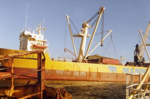 Colour Photograph Showing The Cargo Vessel 'project Americas' In Aberdeen Harbour