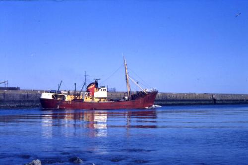 colour slide showing the trawler A153 in Aberdeen harbour