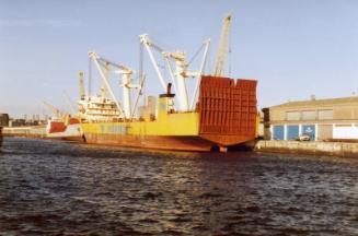 Colour Photograph Showing The Vessel 'project Americas' In Aberdeen Harbour, Looking Along Port Side