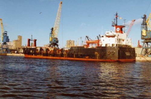 Colour Photograph Showing Heerema Vessel TRITON 8 In Aberdeen Harbour