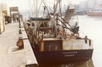 Colour Photograph Showing The Purse Netter 'aquarius 11' In Aberdeen Harbour, Stern View