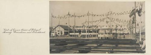 Visit of Crown Prince of Portugal, showing Decorations and Bandstand