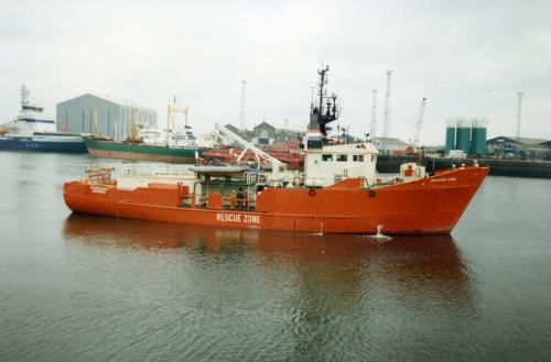 Colour Photograph Showing The Standby Vessel GRAMPIAN WOOD In Aberdeen Harbour