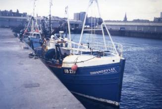 Colour Photograph Showing The Oban Registered Fishing Vessel 'thermopylae' In Albert Basin