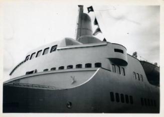 black and white photograph of unidentified vessel