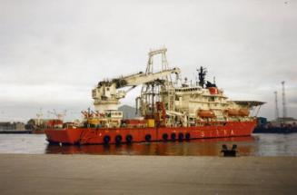 Colour Photograph Showing Stena Subsea Well Intervention Vessel In Aberdeen Harbour