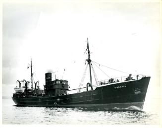 View showing starboard side of Godetia at sea