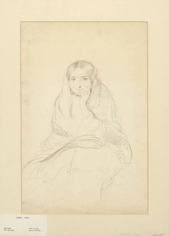 Study of a Lady Holding a Letter and (verso) Study of a Spanish Lady