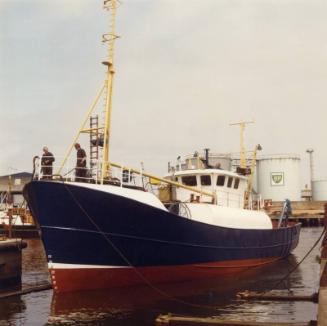 Colour photograph showing unidentified fishing vessel, possibly Jasirene