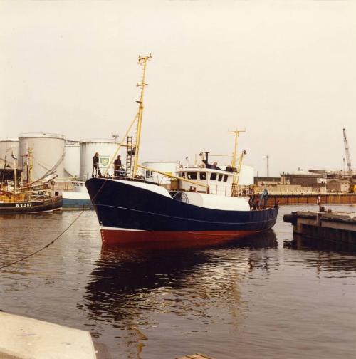 Colour photograph showing unidentified fishing vessel, possibly Jasirene