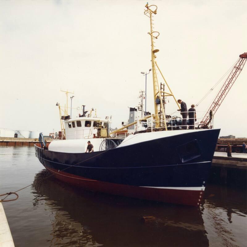 Colour photograph showing unidentified fishing vessel, possibly Jasirene