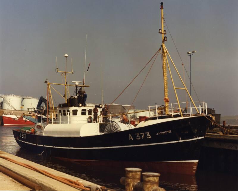 Colour photograph showing the fishing vessel Jasirene