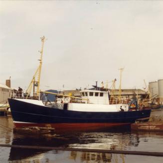 Colour photograph showing unidentified fishing vessel, possibly Jasirene