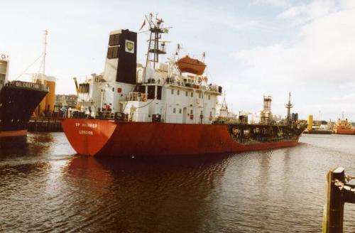 Colour Photograph Showing The Vessel 'bp Harrier' In Aberdeen Harbour